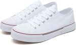 Men’s Low Top Canvas Walking Shoes Lace-up Fashion Sneakers Casual