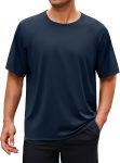 Men Athletic Short Sleeve T-Shirts Lightweight Moisture Wicking Running Workout Gym Tops