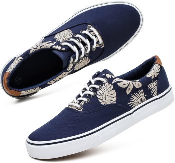 Men's Casual Cloth Shoes Canvas Slip on Loafers Leisure Vintage Flat Boat Shoes