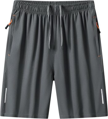 Mens Athletic Running Shorts,5 inch Quick Dry Lightweight Two Packets Gym Workout Basketball Hiking Golf Casual Short