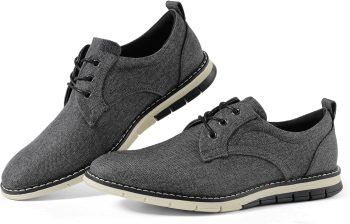 Men's Sneakers Classic Low Top Slip On Shoes Wide Canvas Skate Loafers Sneakers with Soft Insole Causal Dress Shoes for Men Comfortable Walking Shoes Slip on Sneakers for Men