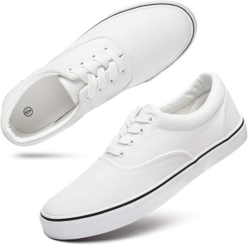 Mens Classic Casual Shoes,Lace-up Fashion Sneakers,Low Top Canvas Sneakers for Men